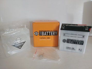 Мото Аккумулятор для мопеда Viper Active (Актив) 5а\ч 12V "VLand" 12N5-3B (Свинцово-кислотный) 6987 фото