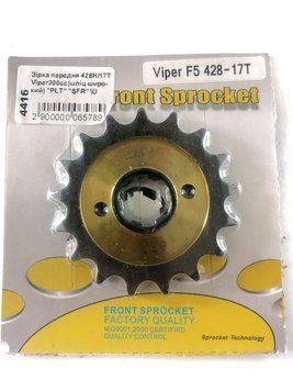 Передня зірка Viper/Spark 200cc 428H-17T "SFR" (Широкий шліц, 5мм) 4416 фото