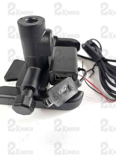 Тримач телефона з заряджанням USB 2 A під дзеркало 026792 фото
