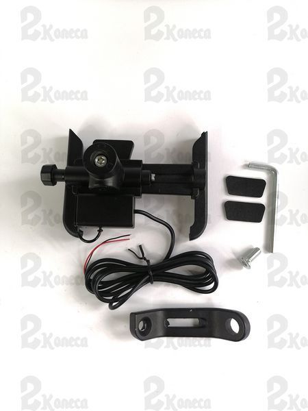 Тримач телефона з заряджанням USB 2 A під дзеркало 026792 фото