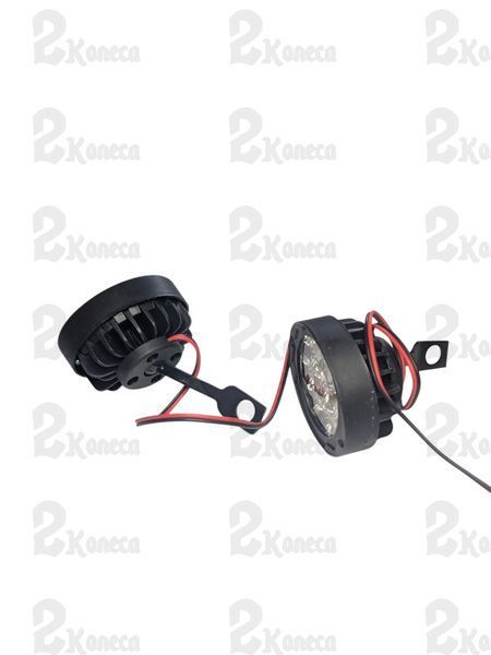 Фары дополнительные светодиодные LED с креплением под зеркало мотоцикла пара 33485 фото