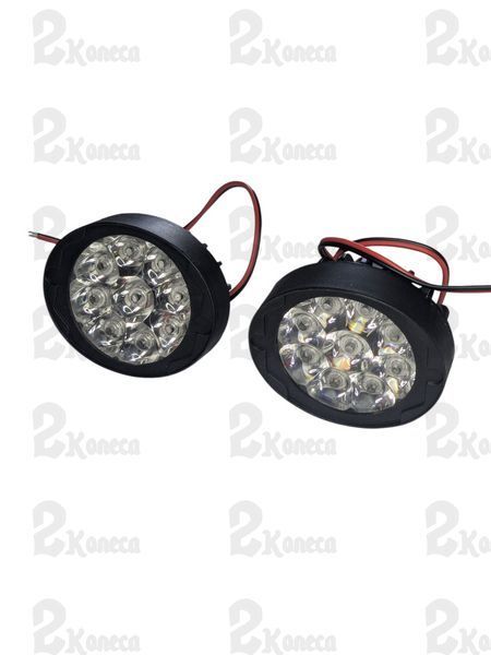 Фары дополнительные светодиодные LED с креплением под зеркало мотоцикла пара 33485 фото