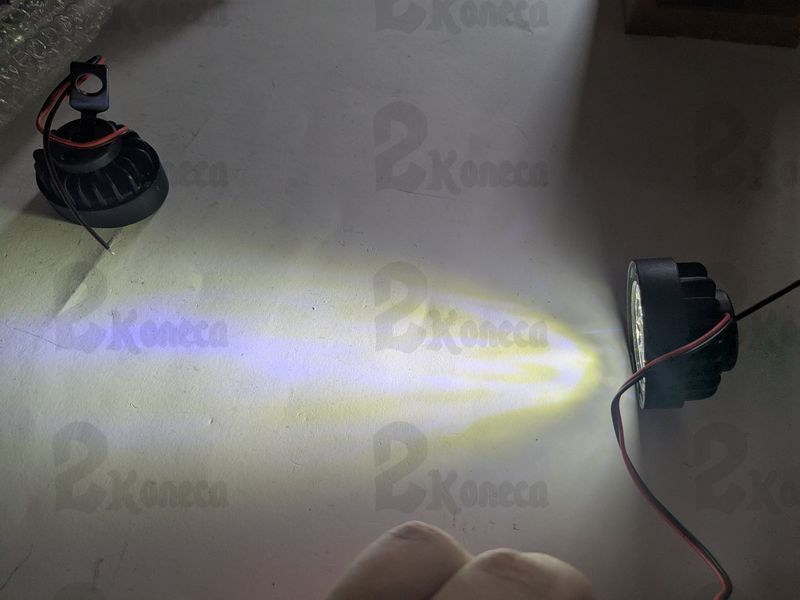 Фары дополнительные светодиодные LED с креплением под зеркало мотоцикла пара 33485 фото