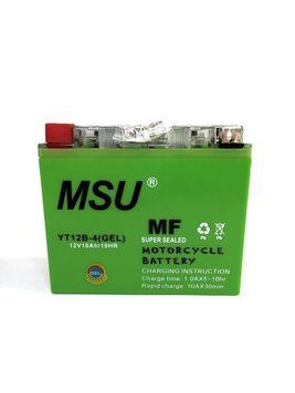 Мото Аккумулятор для мотоцикла 10а\ч 12V "MSU" YT12B-4 (2025р.в.) 41365 фото